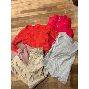Bundle girls clothes tops and pants size large medium 7-8